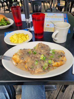 Biscuits and gravy at Veggie Galaxy in Cambridge