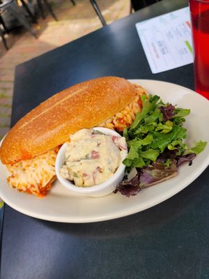 Chicken Parm sub, 5/20/24 at Veggie Galaxy in Cambridge