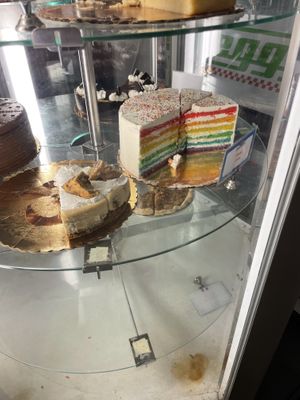 Vegan Rainbow cakee  at Veggie Galaxy in Cambridge