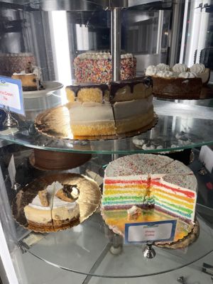 Vegan Boston cream pie and funfetti cakee  at Veggie Galaxy in Cambridge