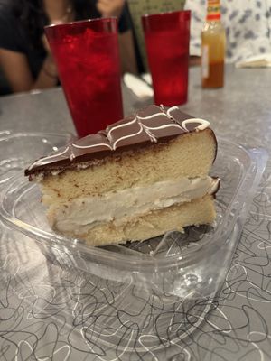 Boston cream pie  at Veggie Galaxy in Cambridge