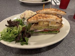 Vegan tofu club? Sandwich  at Veggie Galaxy in Cambridge