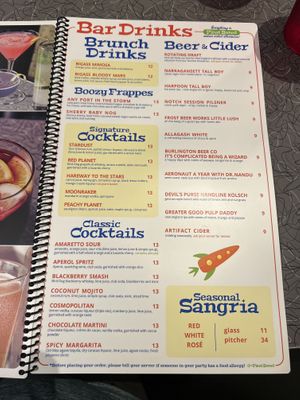 New menu 1  at Veggie Galaxy in Cambridge