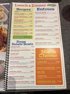 New menu 5  at Veggie Galaxy in Cambridge