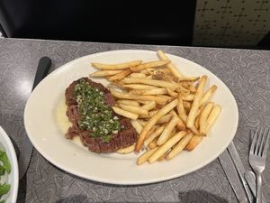 Steak frites (epic to the max!)  at Veggie Galaxy in Cambridge