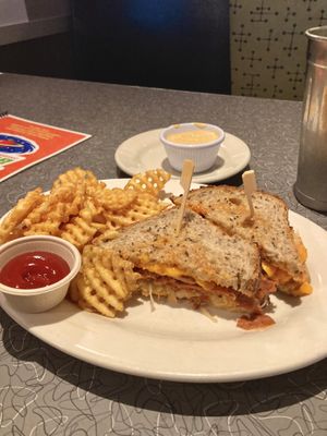 reuben & fries  at Veggie Galaxy in Cambridge
