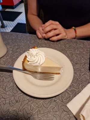 Vegan new york cheesecake at Veggie Galaxy in Cambridge