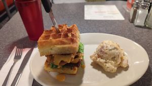 Mac 'n Stack, a.k.a. the least healthy thing you could possibly eat at Veggie Galaxy in Cambridge