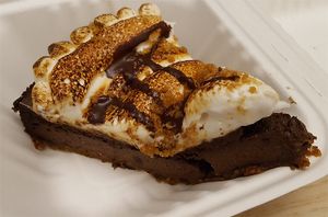 Vegan smores chocolate pie at Veggie Galaxy in Cambridge