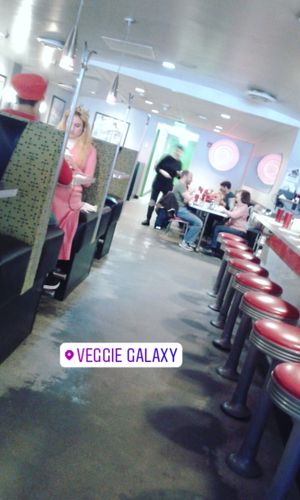 The restaurant at Veggie Galaxy in Cambridge