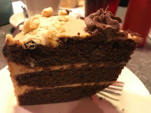 Chocolate Peanut Butter Cake at Veggie Galaxy in Cambridge