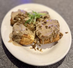 Biscuits and gravyy  at Veggie Galaxy in Cambridge