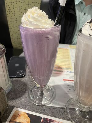 Ube frappe  at Veggie Galaxy in Cambridge
