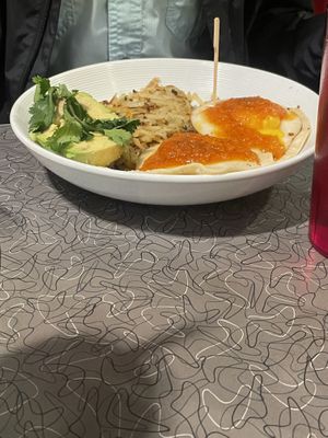 Huevos rancheross  at Veggie Galaxy in Cambridge