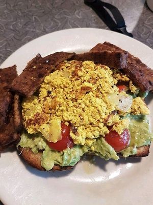Scrambled tofu at Veggie Galaxy in Cambridge