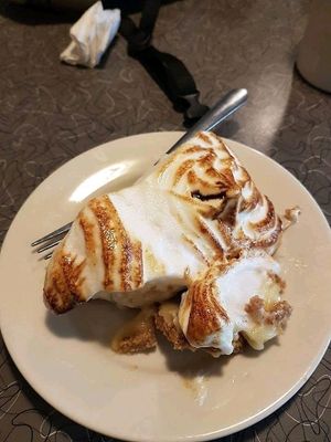 vegan lemon meringue pie at Veggie Galaxy in Cambridge