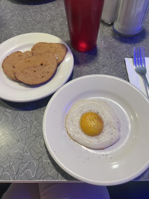 Plant based  egg, and ham  at Veggie Galaxy in Cambridge