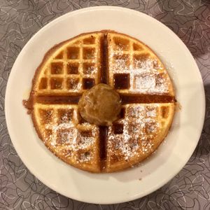 Vegan waffle at Veggie Galaxy in Cambridge