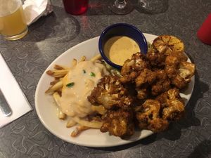 Cauli of the sea with vegan poutine! at Veggie Galaxy in Cambridge