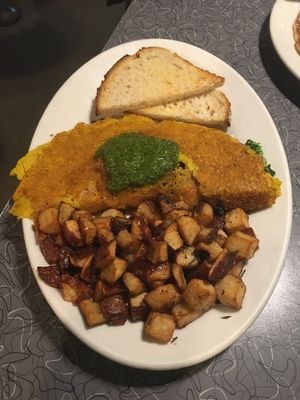 Vegan green street omelet at Veggie Galaxy in Cambridge