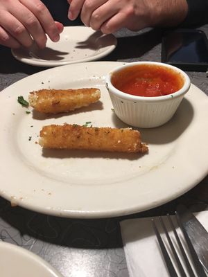 Vegan Mozzarella sticks (full plate is 5)  at Veggie Galaxy in Cambridge