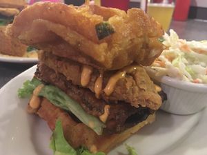 Vegan Mac ‘n Stack at Veggie Galaxy in Cambridge