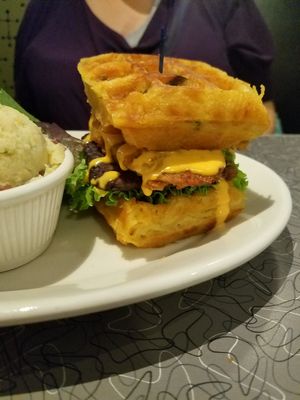 Mac N Stack! at Veggie Galaxy in Cambridge