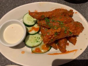 Buffalo chick’n  at Veggie Galaxy in Cambridge