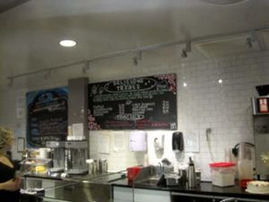 In the 'bakery section' at Veggie Galaxy in Cambridge