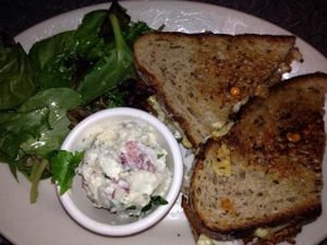 Reuben amazing at Veggie Galaxy in Cambridge