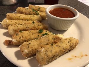Vegan mozz sticks at Veggie Galaxy in Cambridge
