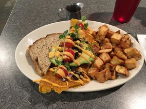Southwestern vegan omelet at Veggie Galaxy in Cambridge