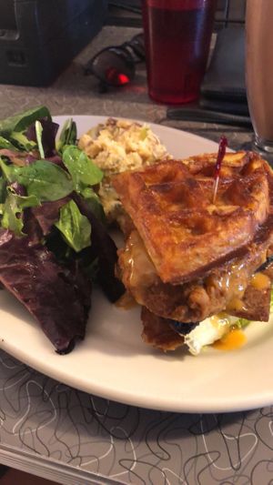 Unreal vegan comfort food! at Veggie Galaxy in Cambridge