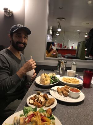 order the mozzarella sticks vegan at Veggie Galaxy in Cambridge