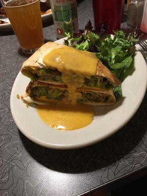 Crunch wrap supreme! at Veggie Galaxy in Cambridge