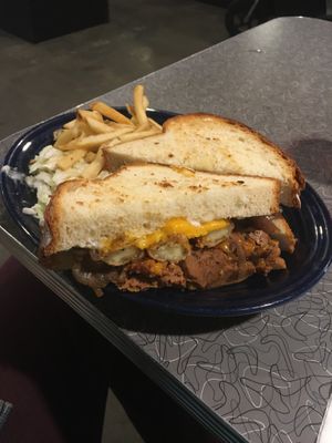 Blue plate: patty melt at Veggie Galaxy in Cambridge