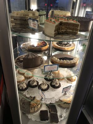 dessert case! all vegan at Veggie Galaxy in Cambridge