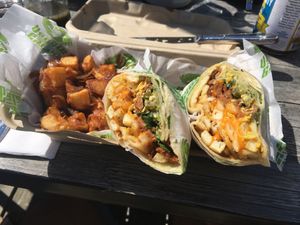 Breakfast burrito! It will blow your mind! at Veggie Galaxy in Cambridge