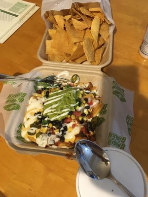 Vegan nachos! at Veggie Galaxy in Cambridge