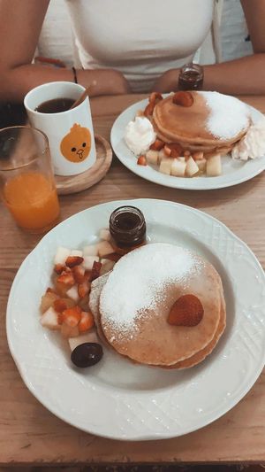 Vegan pancakes at Billy Brunch Sevilla in Sevilla