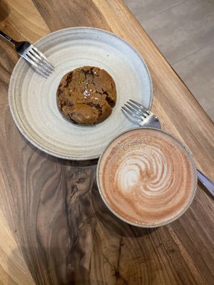 Mocha & tahini cookie  at Brouillon in Paris