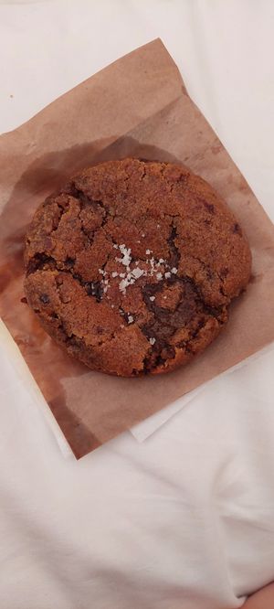 The tahini cookie at Brouillon in Paris