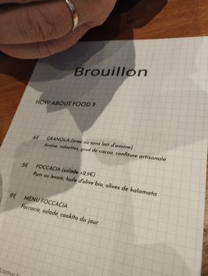 Menu #Veganuary at Brouillon in Paris