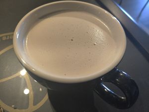 Chai me a river with oat milk at Nowhere Coffee Co in Allentown