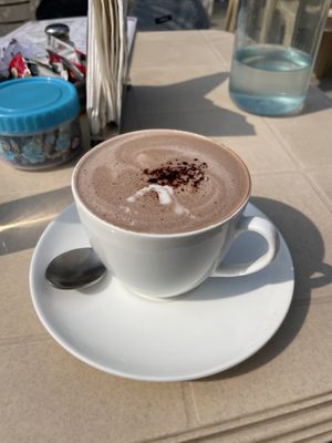 Hot chocolate w soy milkk  at Be Happy in Bodhgaya