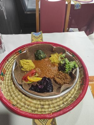 Mixed veg plate at Asmara in Lyon