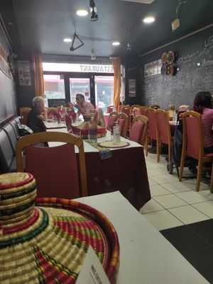 Inside the restaurant at Asmara in Lyon