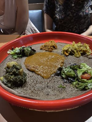 Assortment platter - it was gorgeous!   at Asmara in Lyon