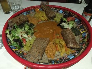 Vegetarian platter for two  at Asmara in Lyon