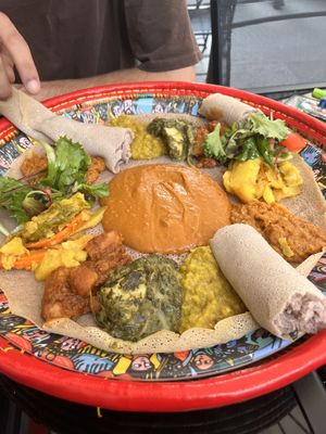 Assortment of veggie dishes for 2  at Asmara in Lyon